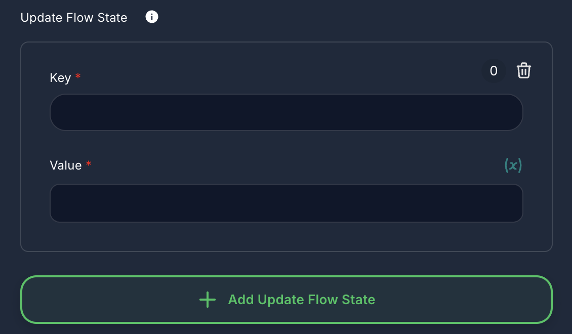 Forjinn agent flow state update configuration for workflow management