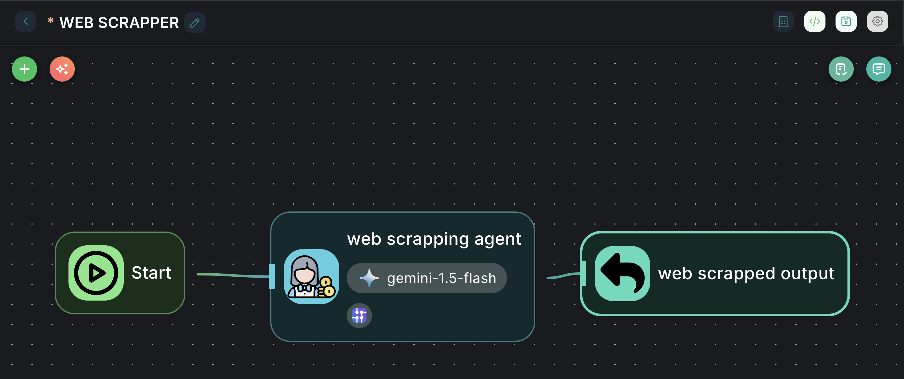 Forjinn agent web scraper tool configuration for data extraction