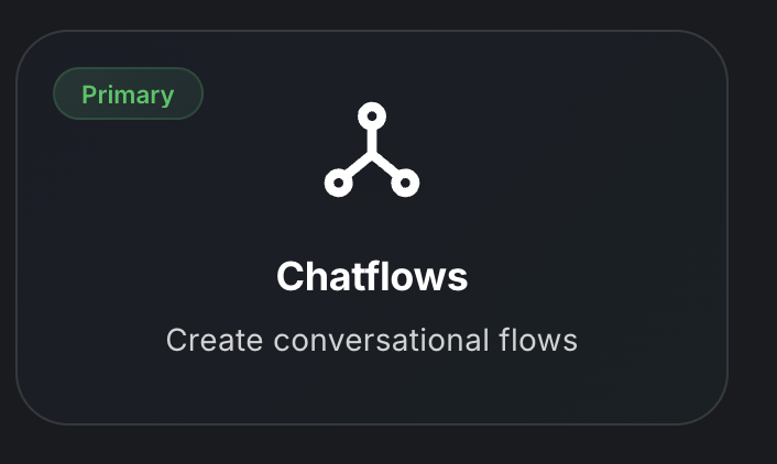Forjinn chatflows management dashboard displaying created workflows and their status