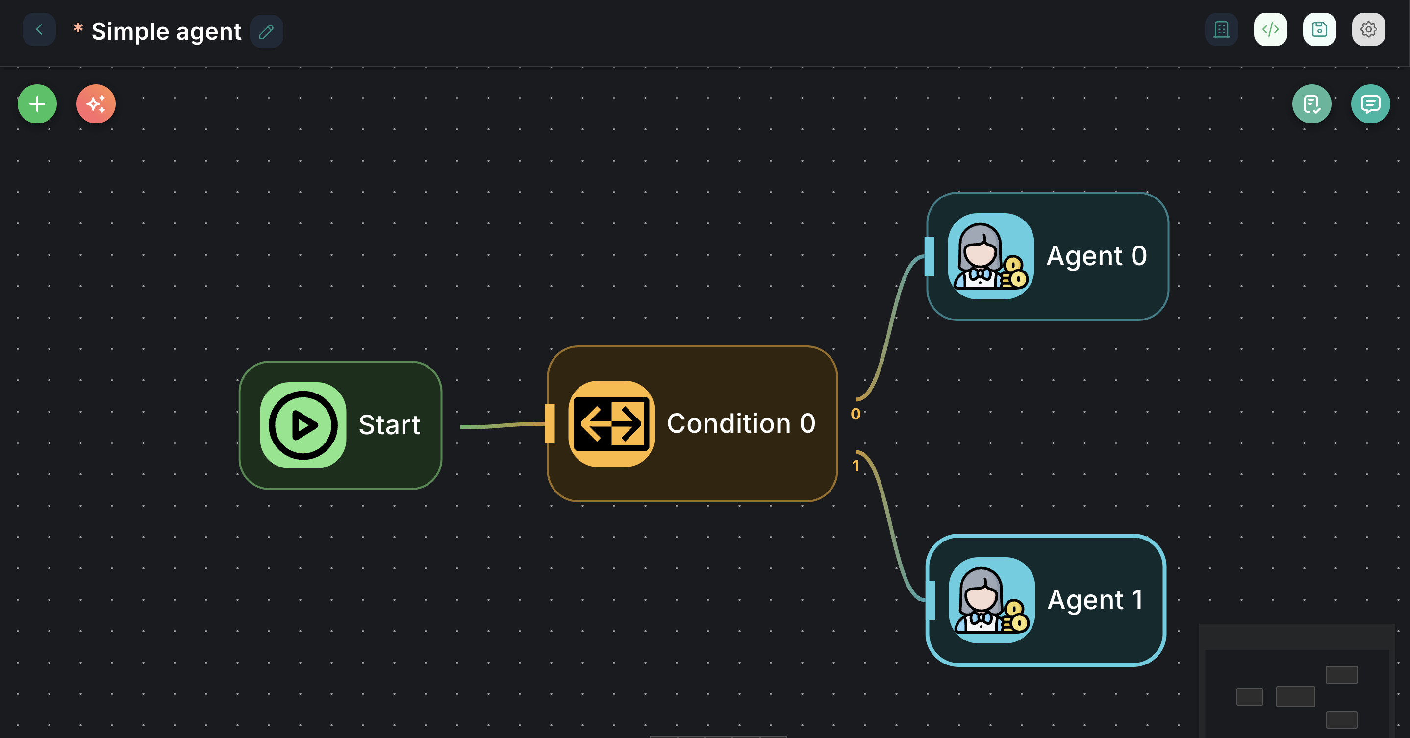 Forjinn condition node configuration interface for workflow branching logic