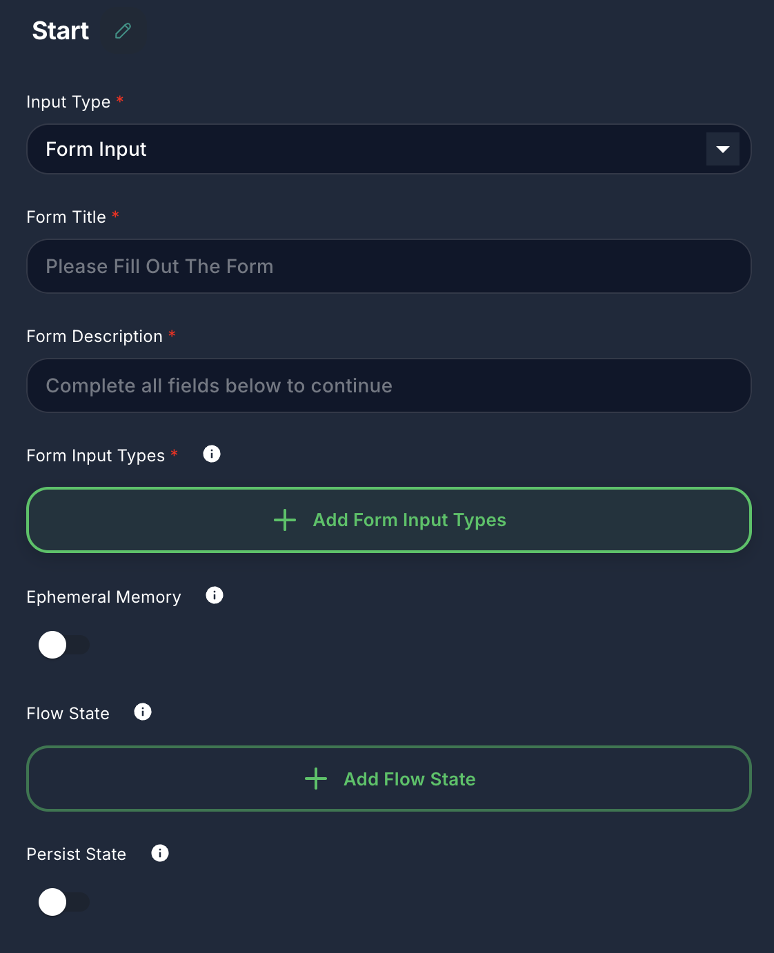 Forjinn workflow conditions starting point with decision tree structure